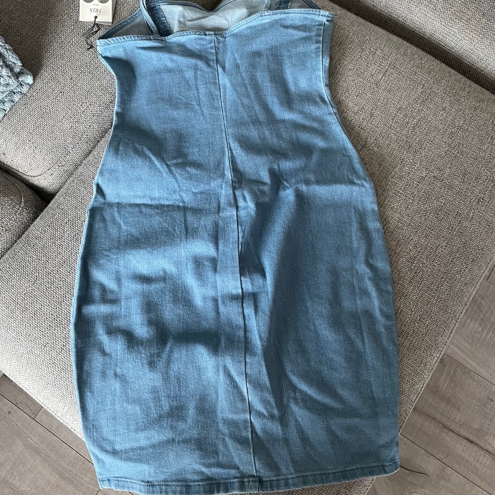 LAST 1 | Light Denim Mini Dress - Picture 3 of 3